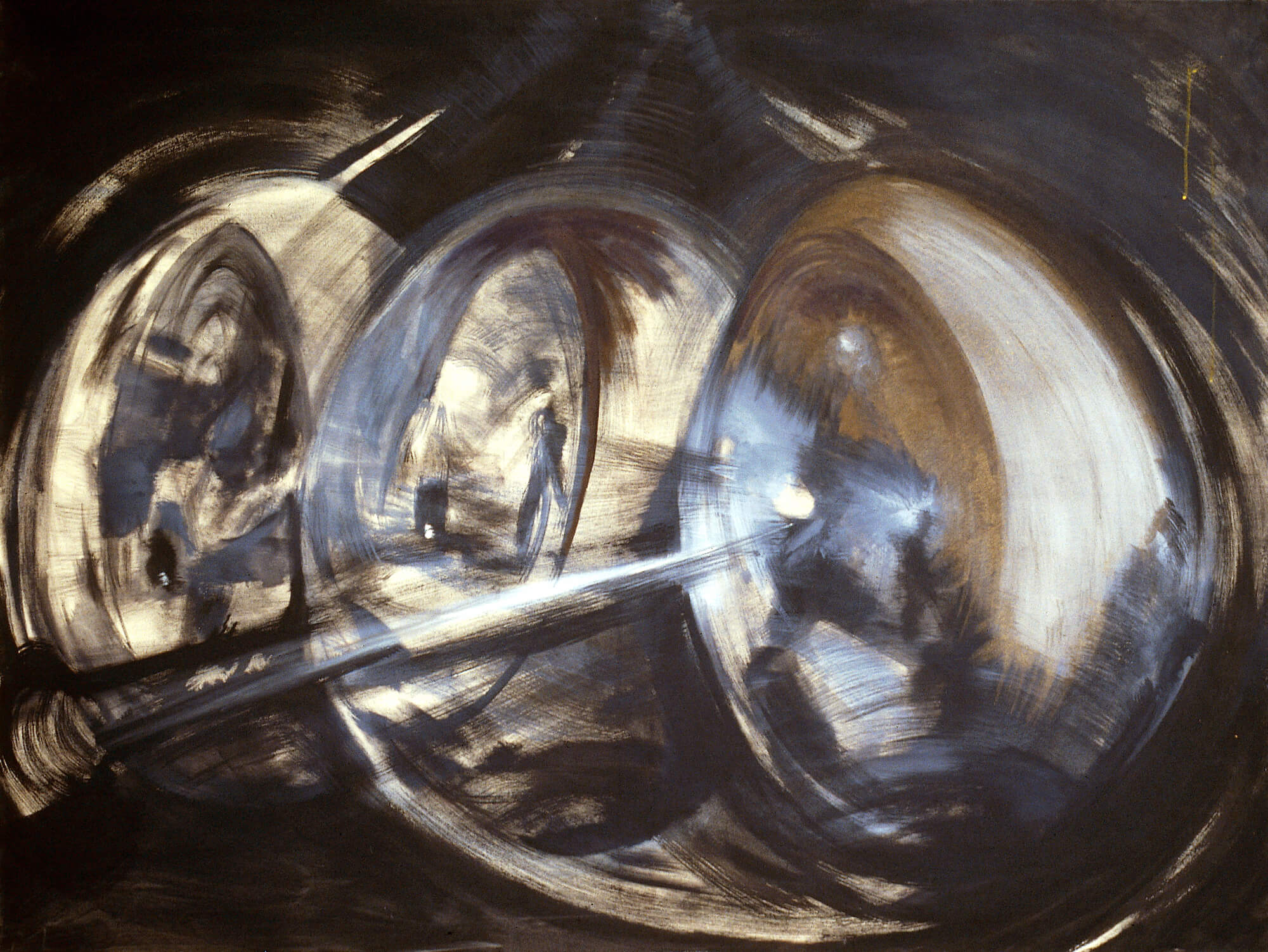 1. Emilia Tsekoura, Eggland, No 40, 1993, Acrylic And Oil On Burlap, 170cm X 130cm Col. Odysseus Kyriakopoulos