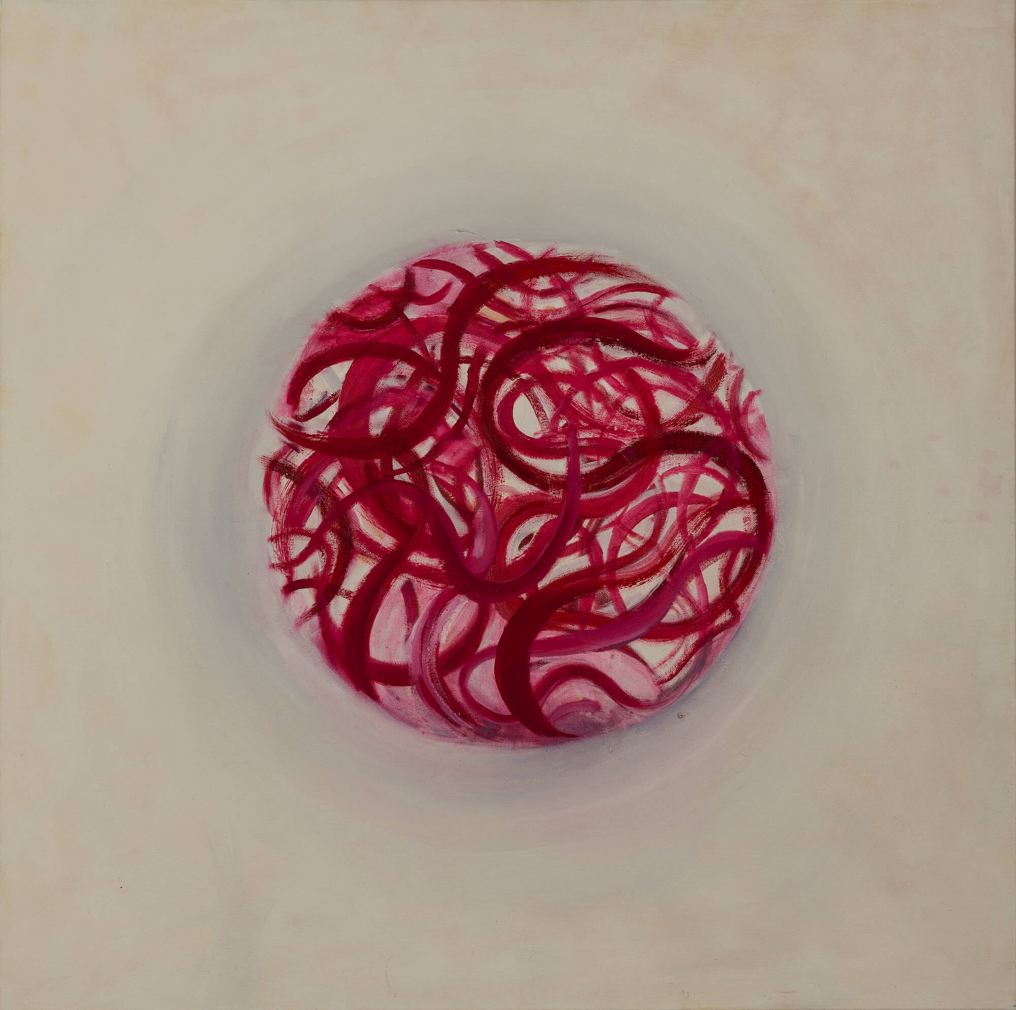 1. Emilia Tsekoura Weaving Nature Logo Idea For The Power Of 9 Deck Of Cards Oil On Canvas 2004 99cm X 99cm A