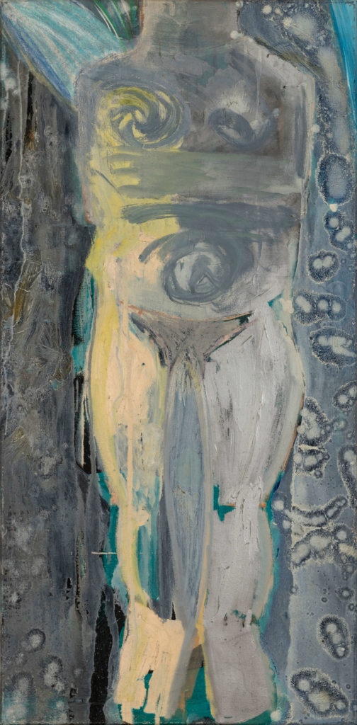 10.emilia Tsekoura Cycladic With No Head Oil On Canvas 1990 46cm X 93cm