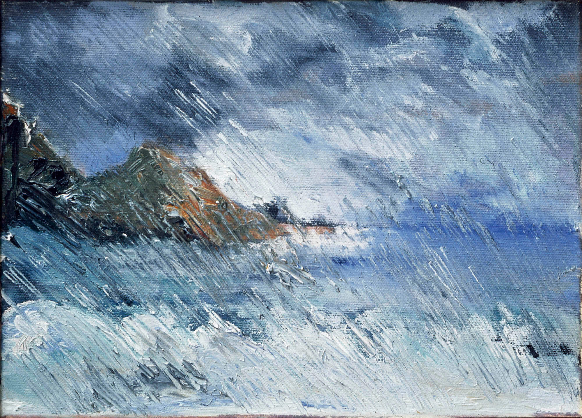 12. Emilia Tsekoura, Kassos Rain I, 1995, Oil, 35 X 25 Cm Col. G. Xristoforakos