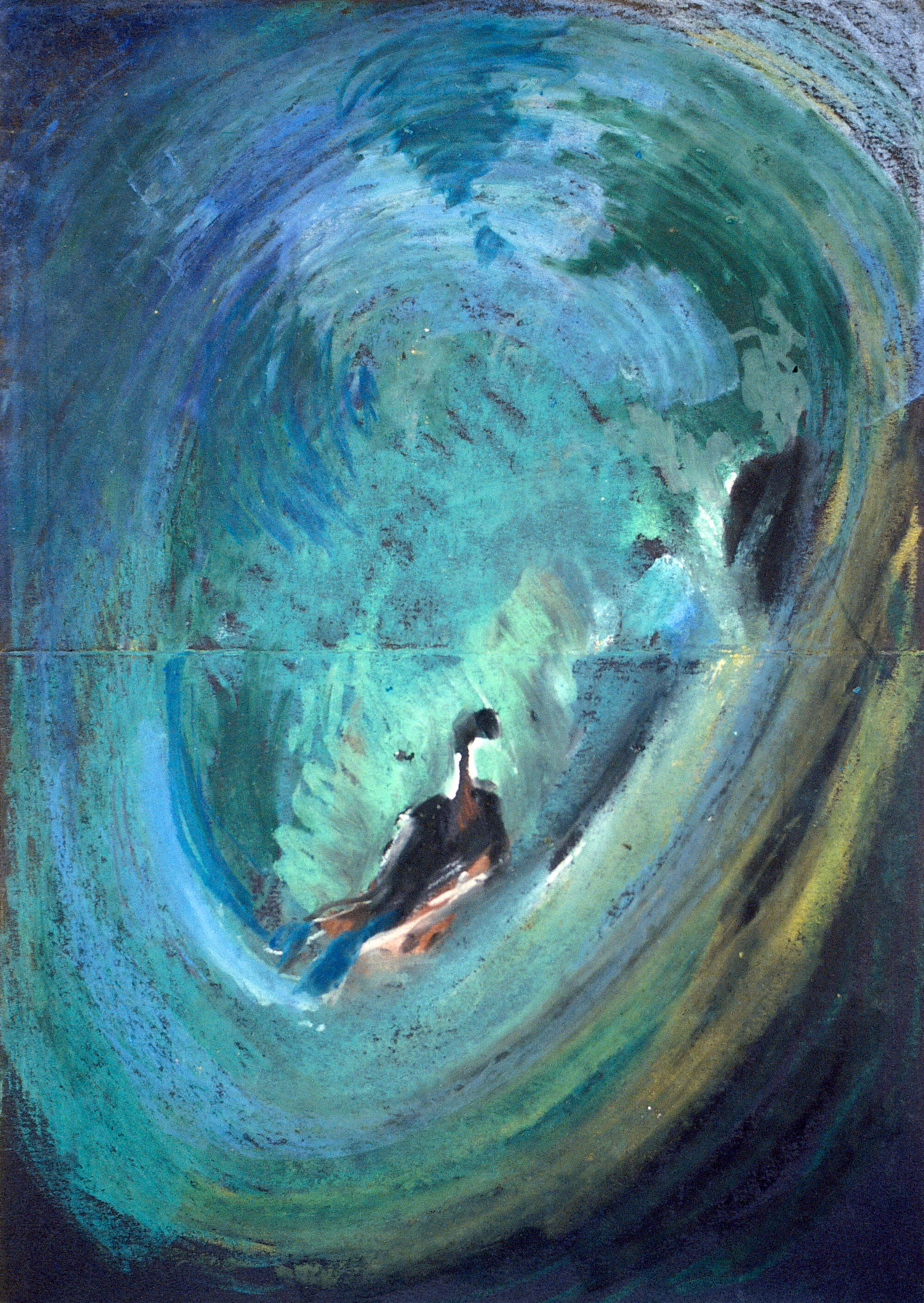 14. Emilia Tsekoura, Eggland No 26, 1993, Oilpastel On Paper, 25cm X 35cm