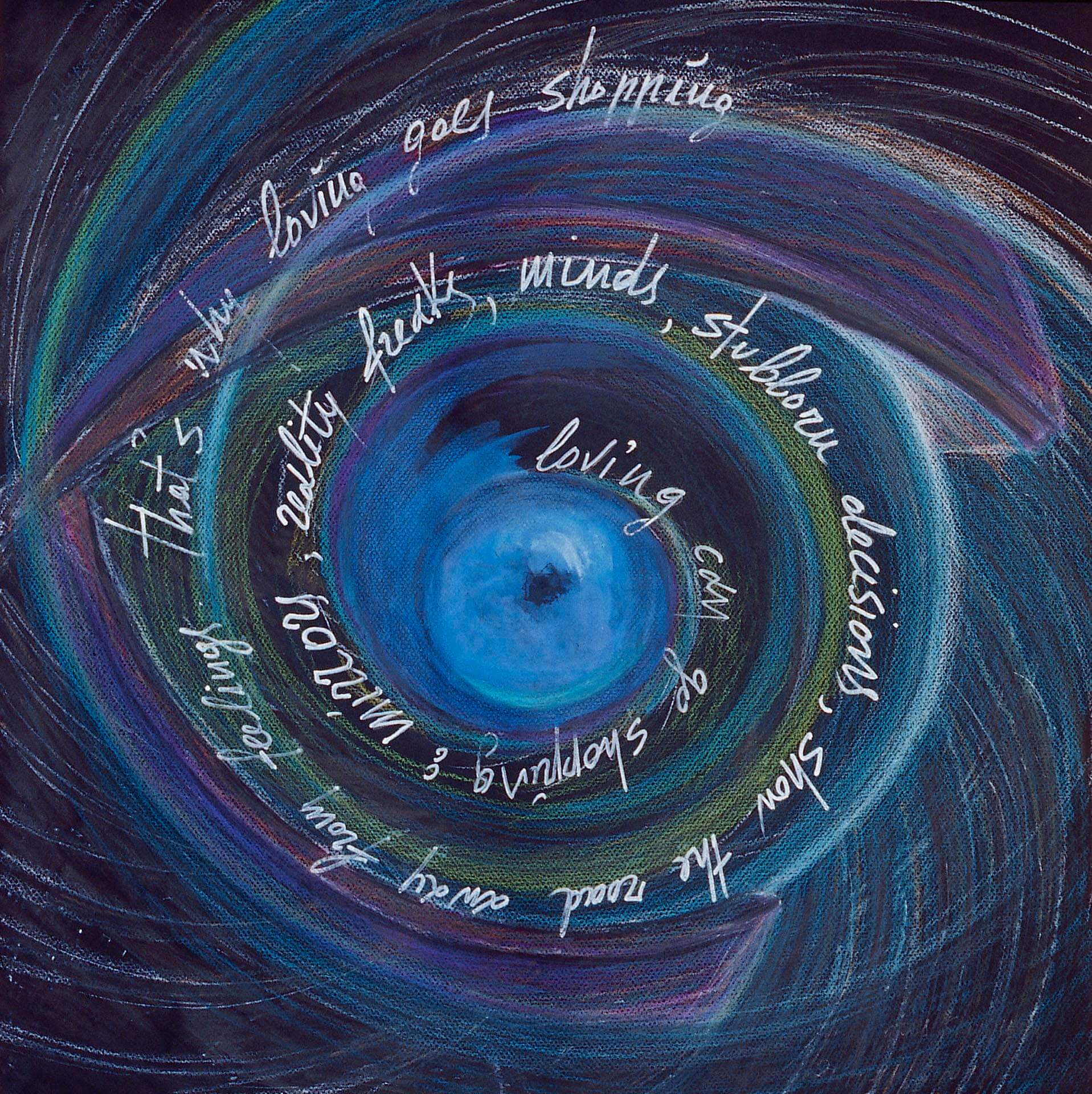 14. Emilia Tsekoura, Loving Goes Shopping , Posca And Karisma Pencils On Black Paper, 55 X 55 Cm