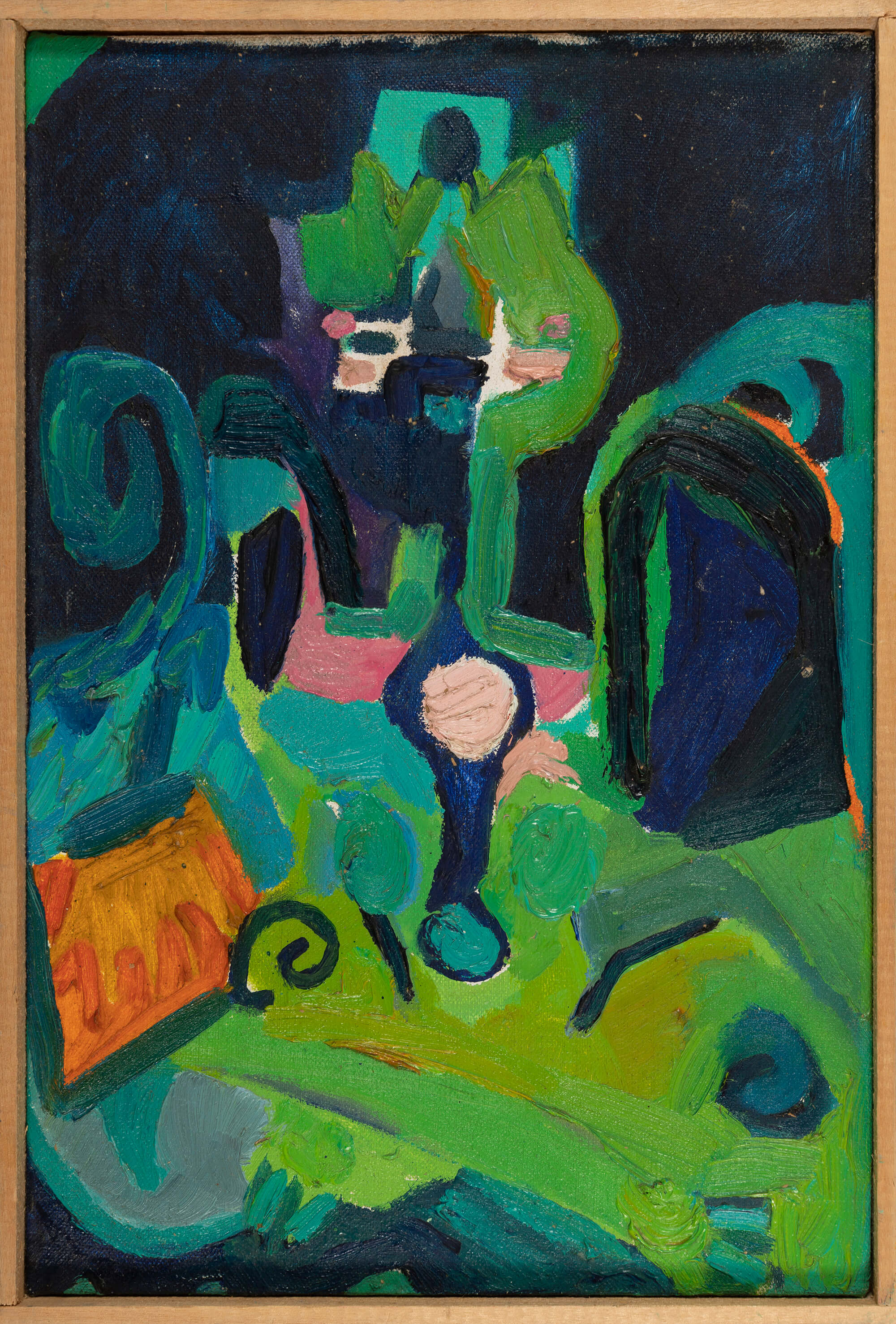 15.emilia Tsekoura, Cycladic Pythia (on Braque), 1983 Boston, Oil On Canvas, 21cm X 31cm Cm