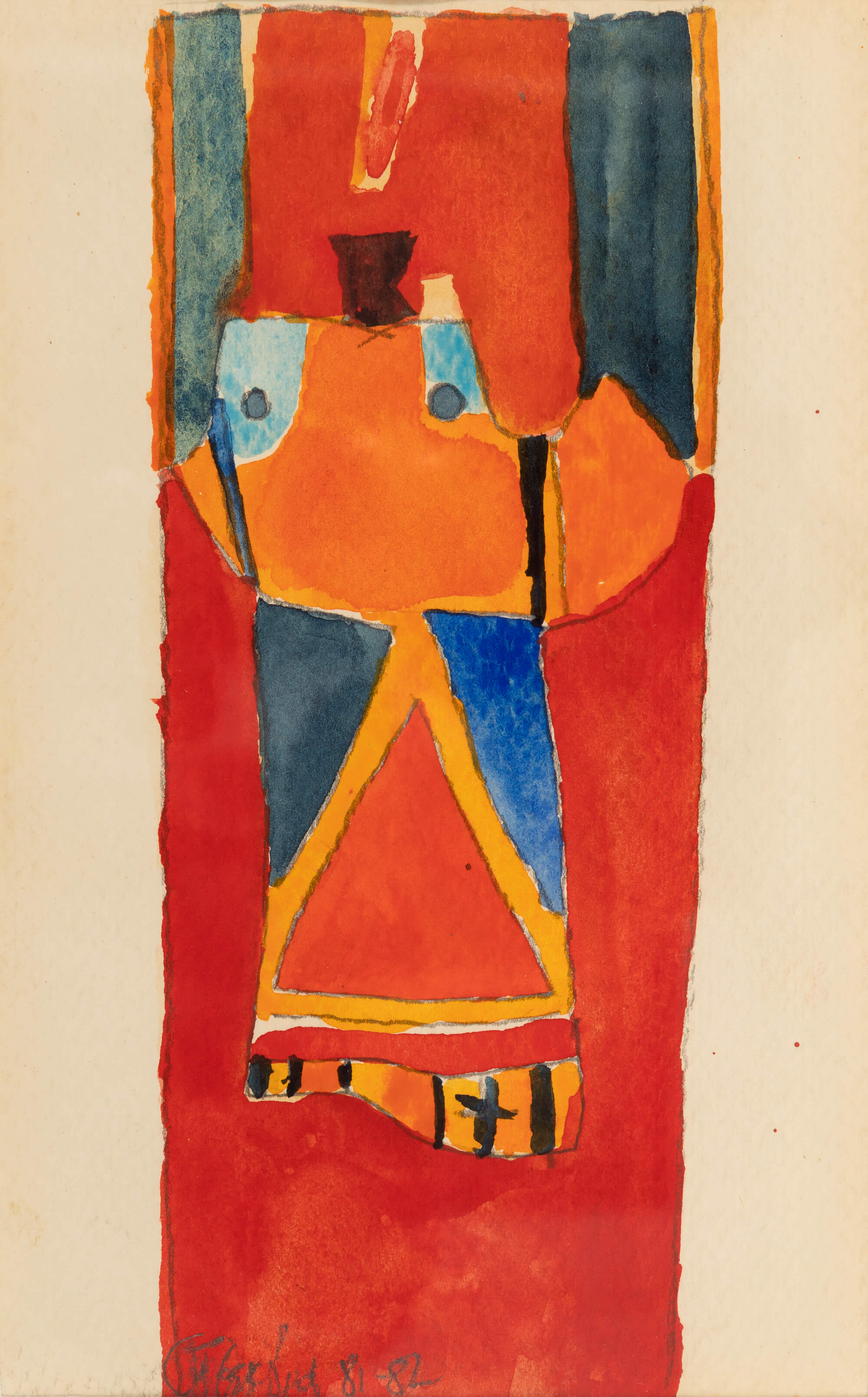 18.emilia Tsekoura Cycladic Complementary Colors 1981 1982 13cm X 21cm