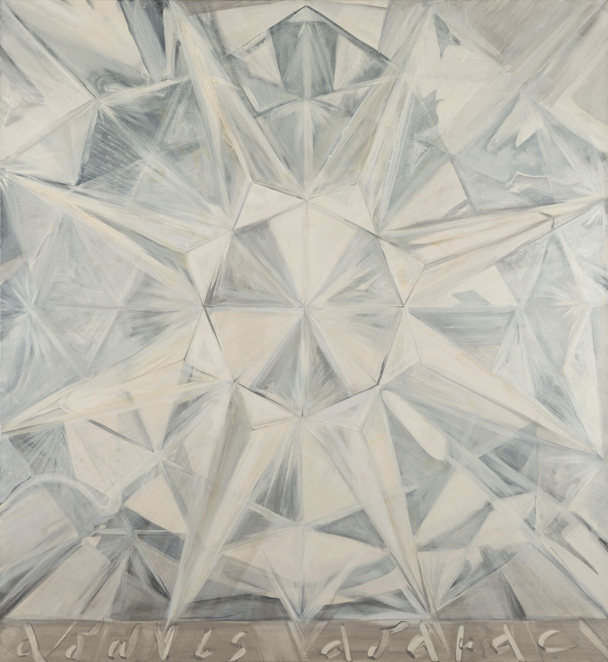 2. Emilia Tsekoura Adonis Diamond Acrylic And Oil On Canvas 2007 140x150 Cm