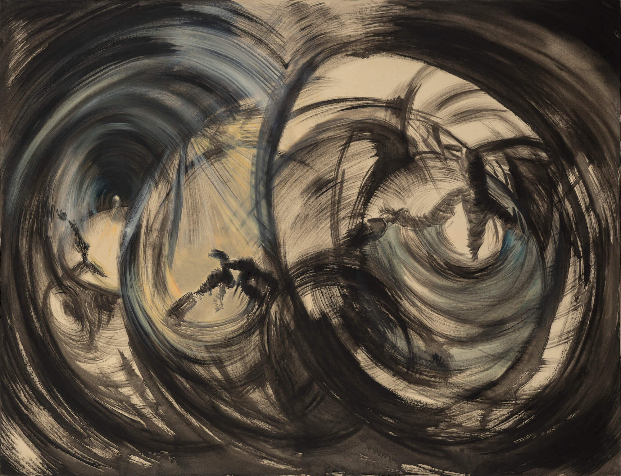2. Emilia Tsekoura, Eggland, No 41, 1993, Acrylic And Oil On Burlap, 170cm X 130cm