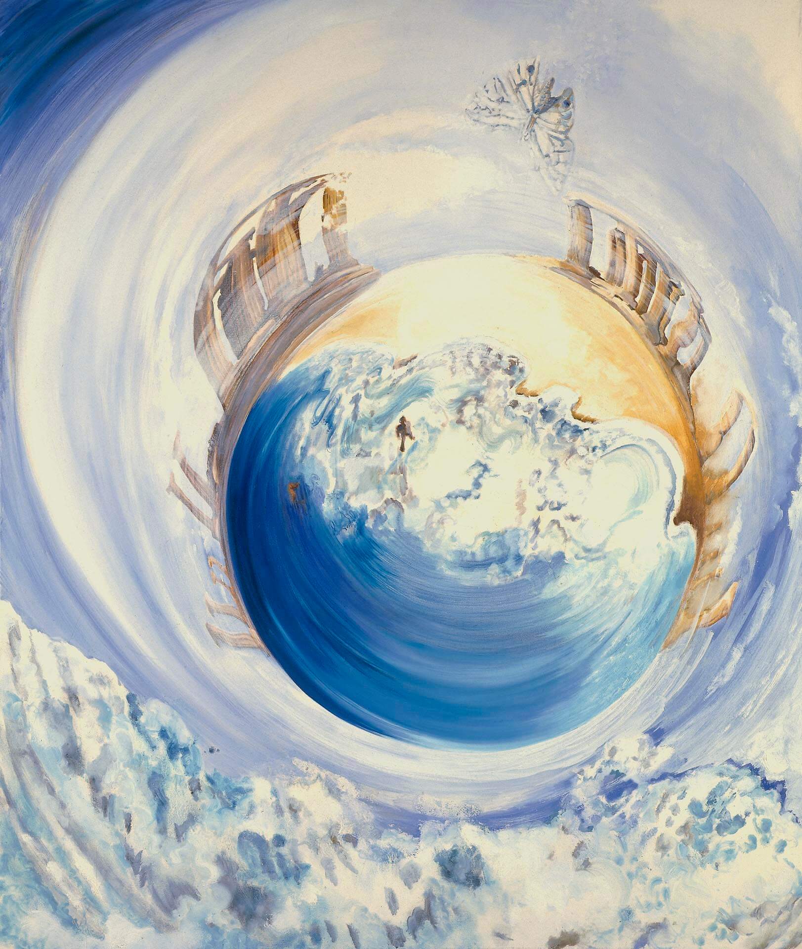 2. Emilia Tsekoura, Man Made Of Sand (monument Of Olympious Zeus), April '00, Oil On Canvas, 110 X 130 Cm