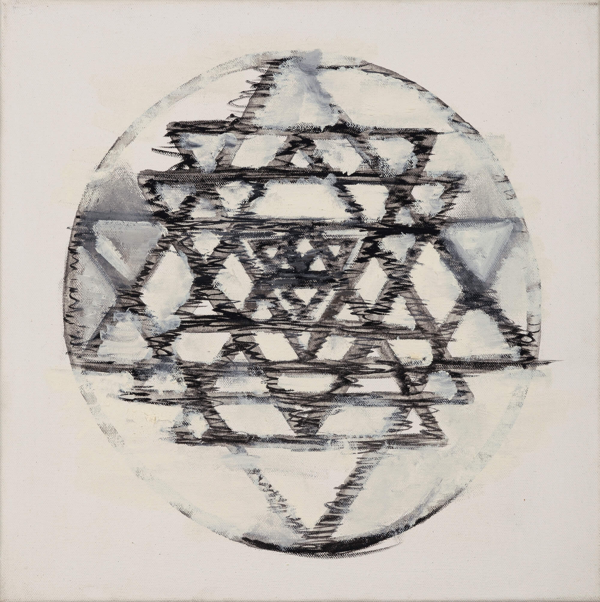 20. Emilia Tsekoura, Yantra Sign, '04 '05, Oil On Canvas, 45 X 45 Cm