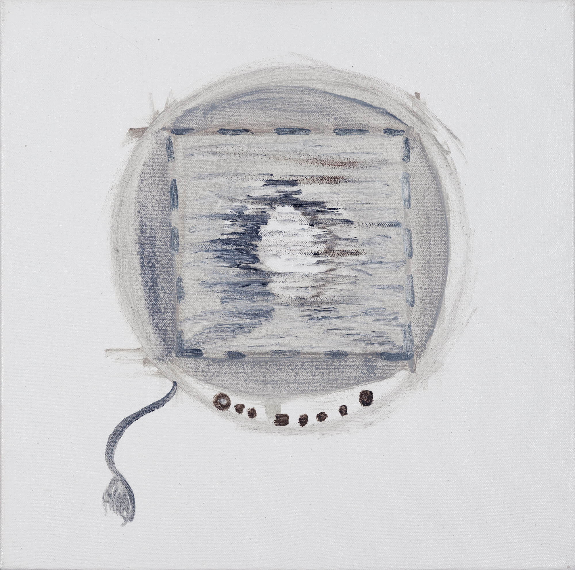 25. Emilia Tsekoura, Fake, '04 '05, Oil On Canvas, 45 X 45 Cm
