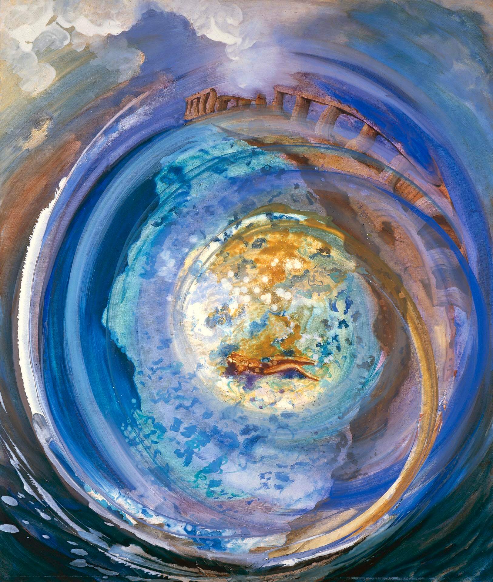3. Emilia Tsekoura, Acropolis Eressos M , '99 '01, Oil On Canvas, 110 X 130 Cm