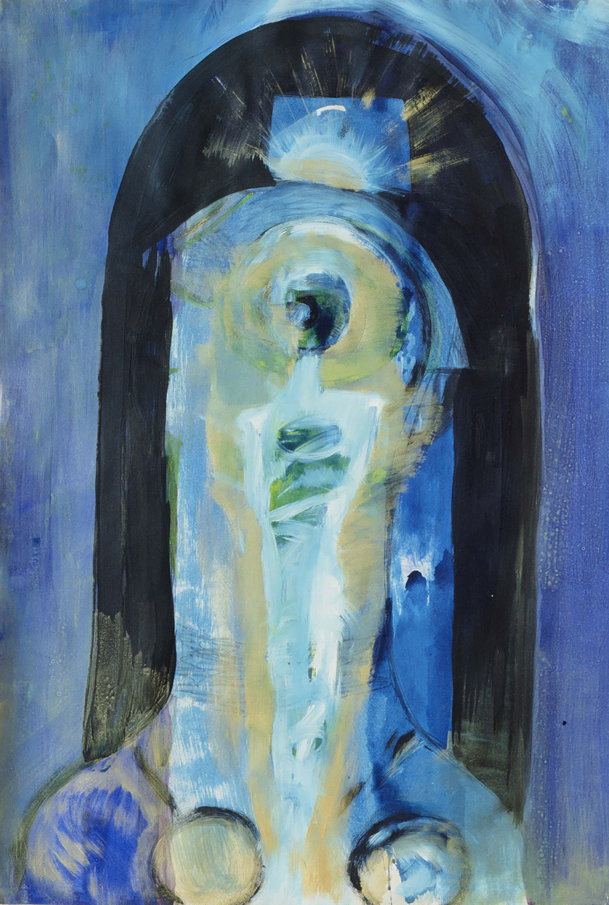 5. Emilia Tsekoura, Cycladic Soul I, Acrylic On Paper, 70 X 100 Cm Col. Maria Kaliambetsos