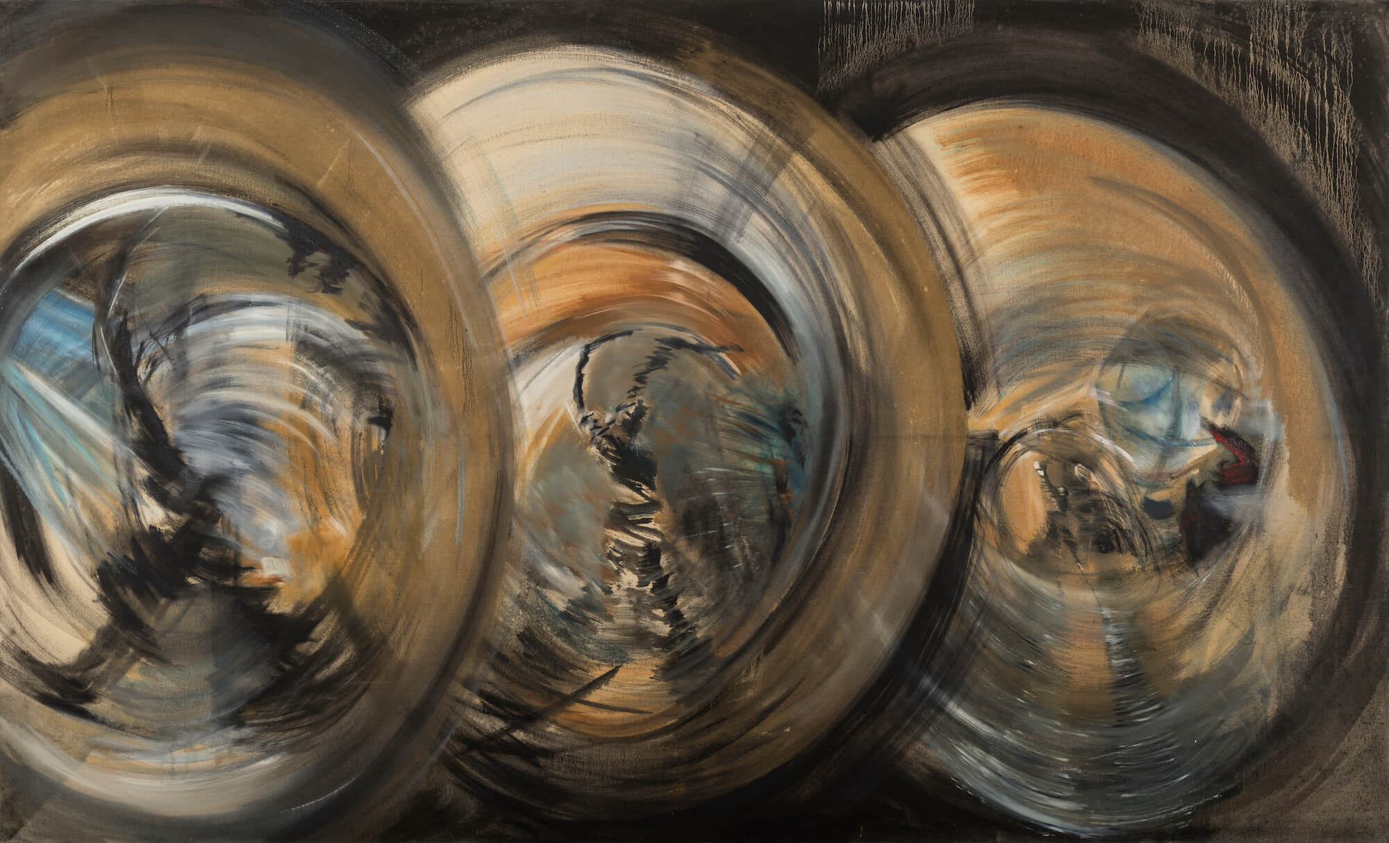 5. Emilia Tsekoura Eggland Matador 1992 Oil On Burlap, 226cm X 130cm