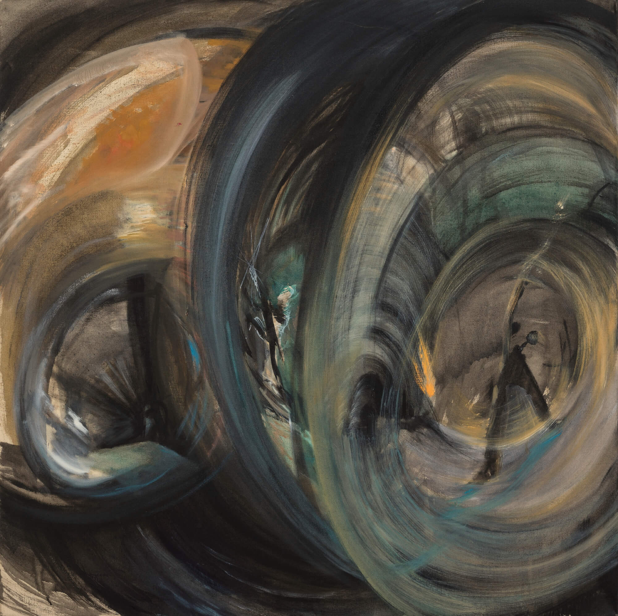 7. Emilia Tsekoura, Eggland Thoth Ii 1993 Oil On Burlap 130cm X 130cm