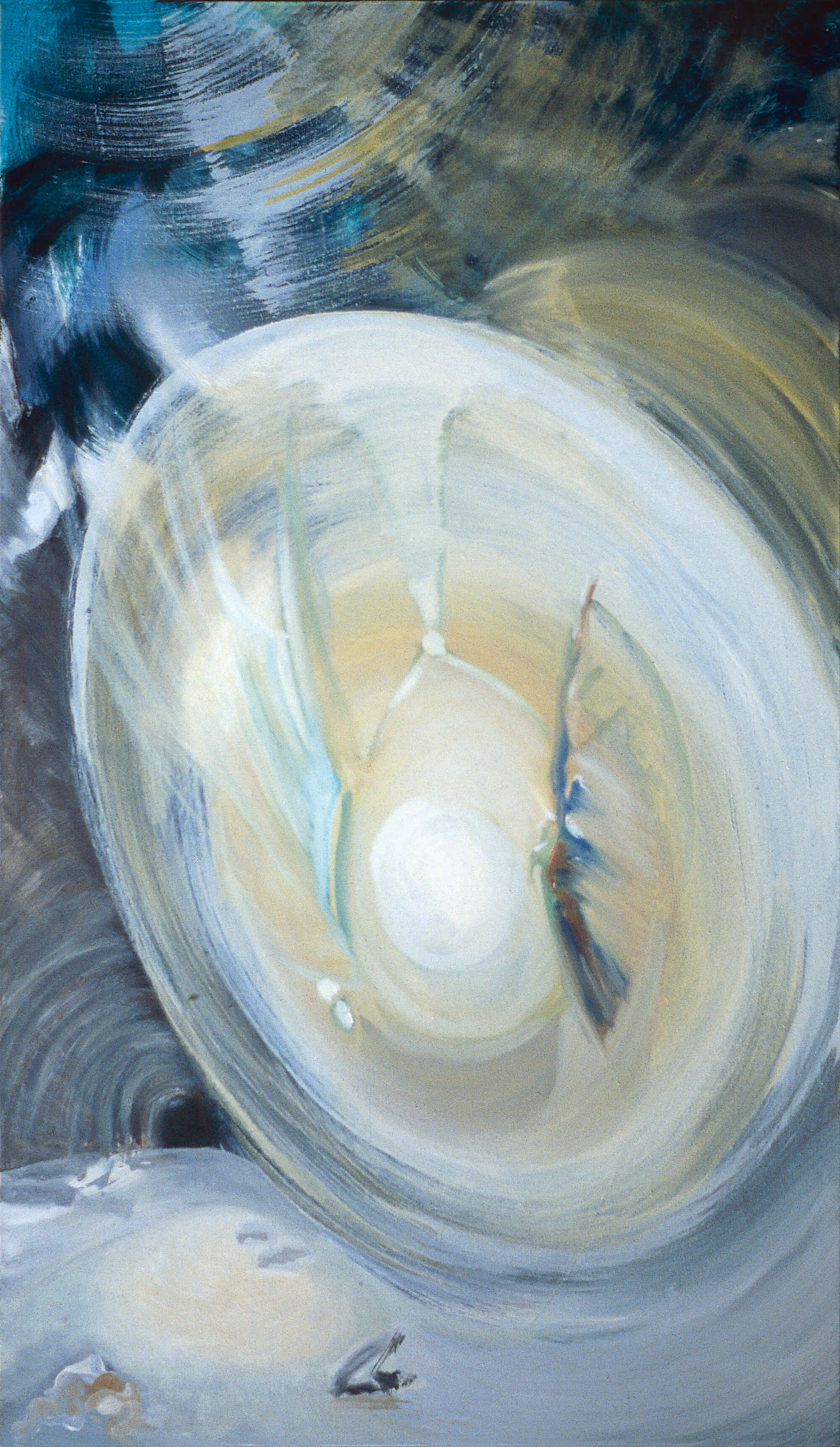 9. Emilia Tsekoura Alice In Eggland No. 2, 1993, Acrylic And Oil On Canvas, 75cm X 130cm Col. Spiros Komis