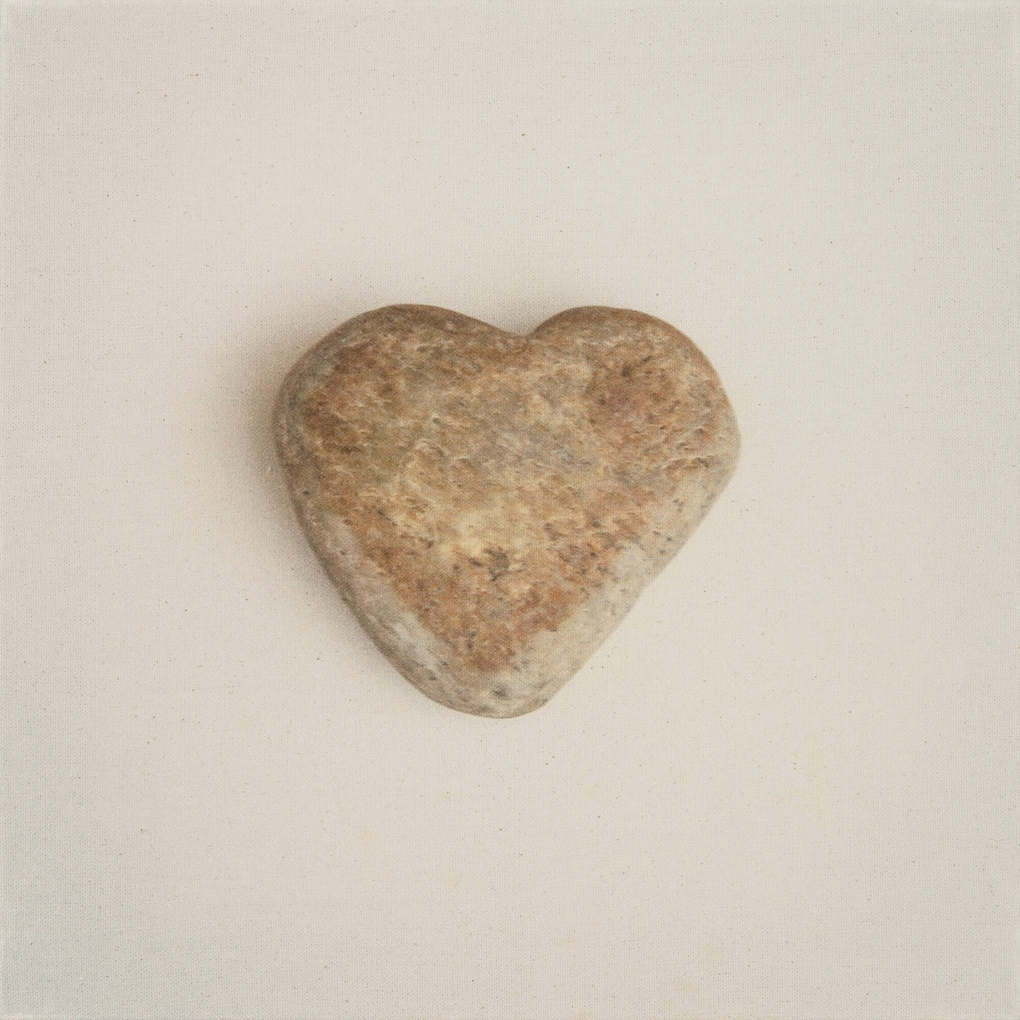 Emilia Tsekoura, Heart Rock Collection Marneri Gallery Heart No10 Print On Burlap 1:1, 2008, 45x45cm