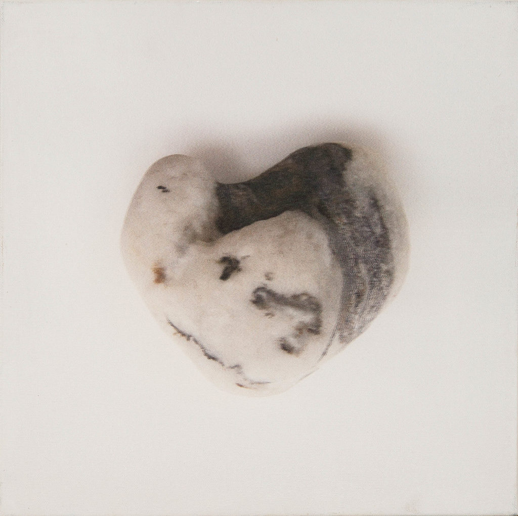 Emilia Tsekoura, Heart Rock Collection Marneri Gallery Heart No12 Print On Burlap 1:1, 2008, 45x45cm