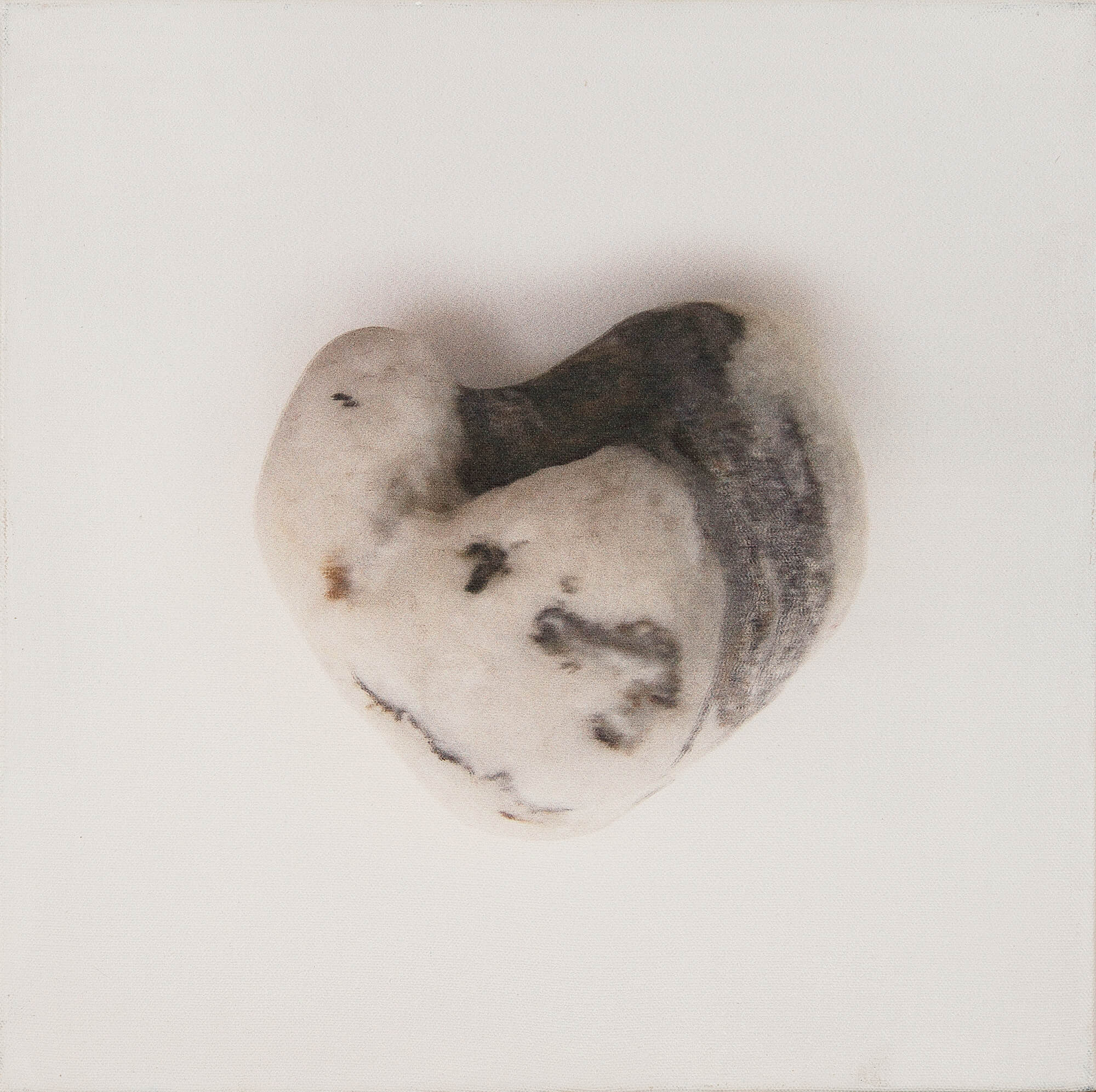 Emilia Tsekoura, Heart Rock Collection Marneri Gallery Heart No12 Print On Burlap 1:1, 2008, 45x45cm