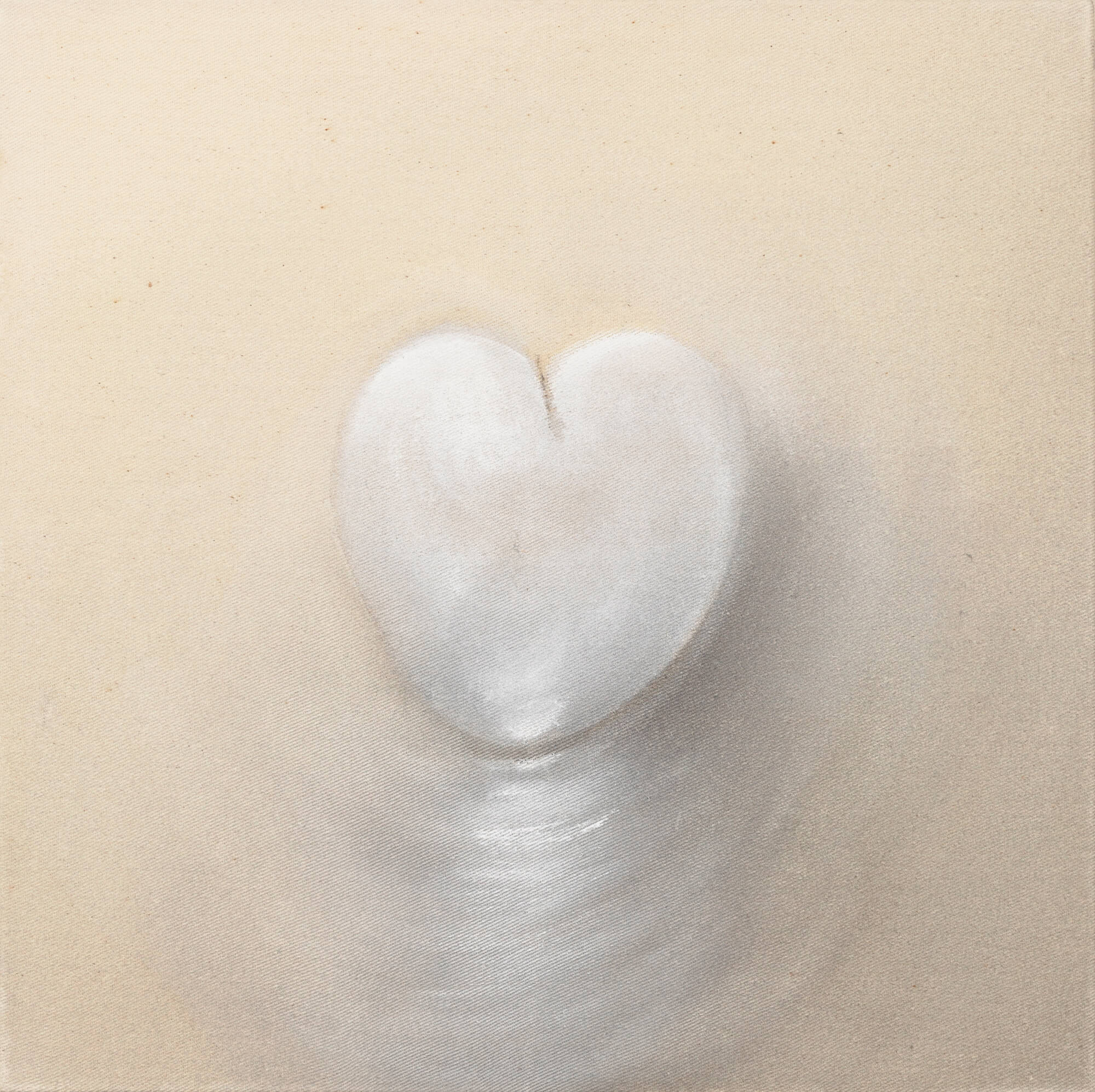 Emilia Tsekoura, Heart Rock Collection Marneri Gallery Heart No17 Print And Acrylic Paint On Burlap 1:1, 2008, 45x45cm
