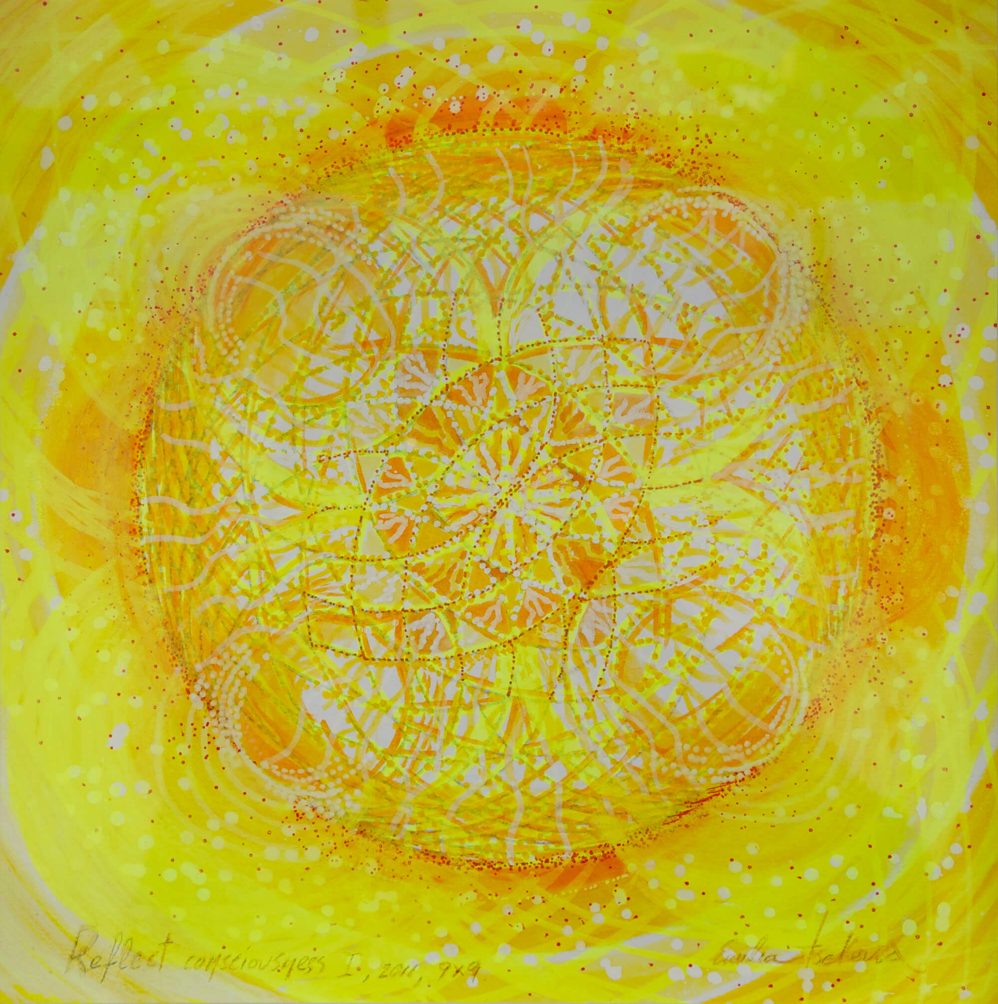Reflect Consciousness, 2011, 30x30 Cm, Markers And Posca On Paper Col. Iro Karageorgiou