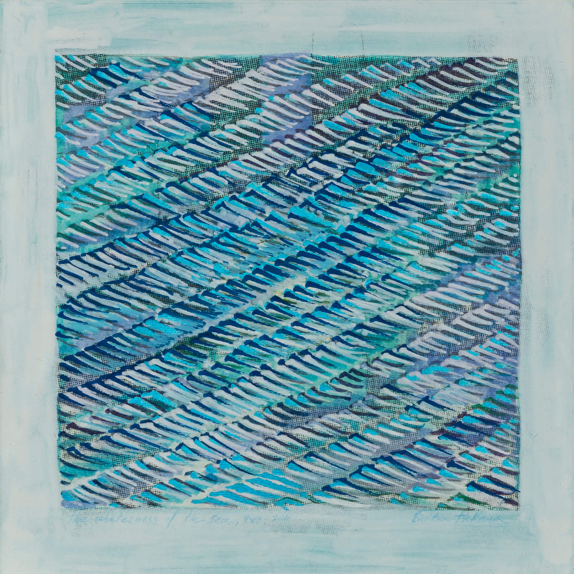 The Waterness Of The Sea, 2011, 30x30 Cm, Tempera, Markers And Posca On Paper